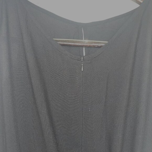 Cottinfab Black Ladies Rayon Drawstring Waist Women's 3/4th Jumpsuit Size M - Picture 5 of 10